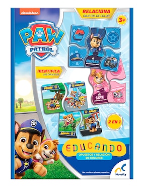 Juego de mesa preescolar educando: opuestos y relacion de colores Paw Patrol Novelty
