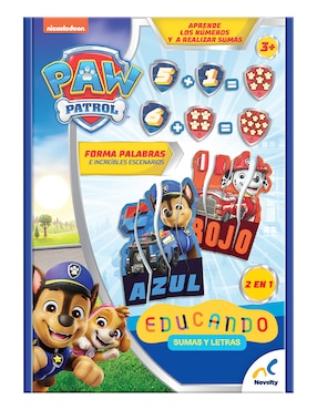 Juego de mesa preescolar educando: sumas y letras Paw Patrol Novelty