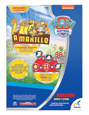 Juego de mesa preescolar educando: sumas y letras Paw Patrol Novelty