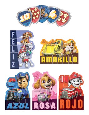Juego de mesa preescolar educando: sumas y letras Paw Patrol Novelty