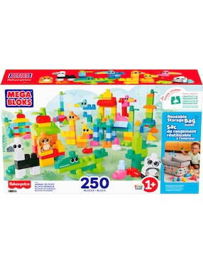 Mega Bloks Mega Bloks Paquete de 250 bloques ¡Construye tus animales favoritos!