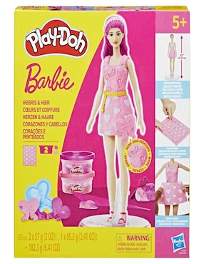 Corazones y cabellos Play-Doh Barbie