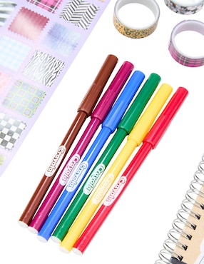 Libro para colorear con stickers Crayola Creations Runway Fashion Graphic Journal Set