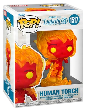 Figura de colección The Fantastic 4 First Steps Human Torch cabeza oscilante
