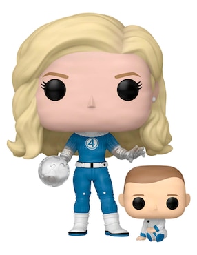 Figura de colección The Fantastic 4 First Steps Invisible Woman & Franklin cabeza oscilante