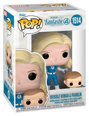 Figura de colección The Fantastic 4 First Steps Invisible Woman & Franklin cabeza oscilante