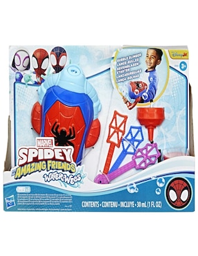 Lanzador de burbujas Marvel spidey and his amazing friends water-webs