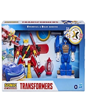 Set figuras acción articulada Transformers Wingtail y Blue Booster especial