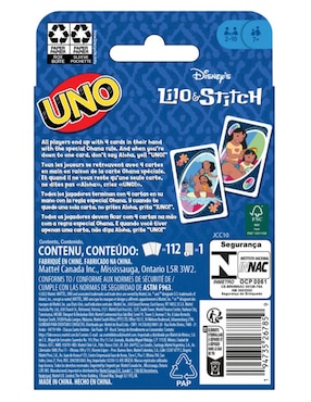 Uno Lilo & Stitch juego de mesa Lilo & Stitch Mattel
