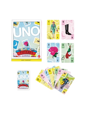 Uno Canvas Loteria juego de mesa Mattel