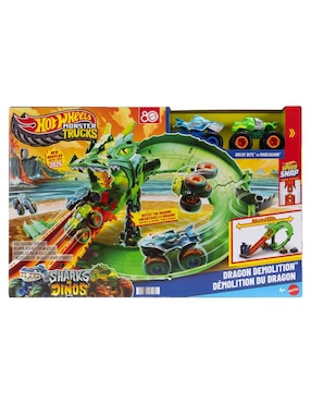 Pista Tiburones vs Dinosaurios Hot Wheels JFR06