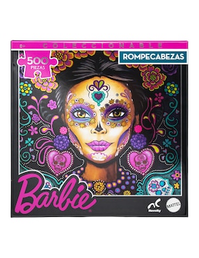 Rompecabezas coleccionable metalizado Barbie catrina Novelty