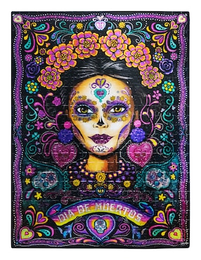 Rompecabezas coleccionable metalizado Barbie catrina Novelty