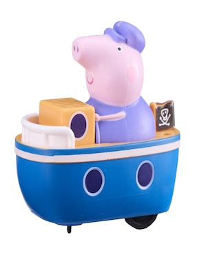 Set figuras de juguete Peppa pig juego en el barco del abuelo Bandai