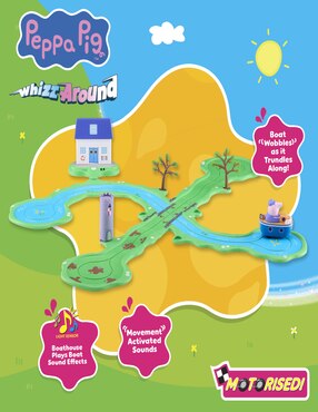 Set figuras de juguete Peppa pig juego en el barco del abuelo Bandai
