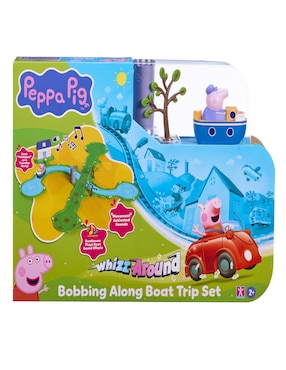 Set figuras de juguete Peppa pig juego en el barco del abuelo Bandai