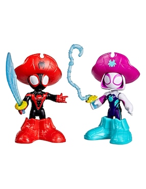Set figuras acción Marvel Spidey and his Amazing Friends Water-Webs Pirate Miles “Spin” Morales & Pirate Ghost-Spider Marvel