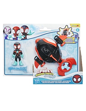 Set figuras acción Spidey and his Amazing Friends Water-Webs Spin Dolphin Marvel