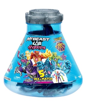 Set figuras acción articulada Mr Beast Lab Hybrids collectors