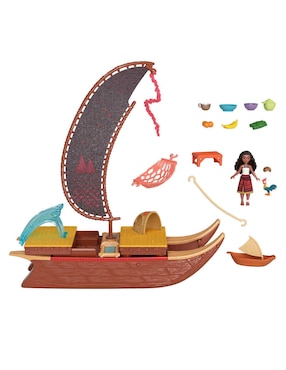 Set muñecas Moana 2 Disney Canoa de Aventuras