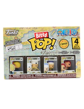 Set Funko Bitty POP! One Piece Sanji, Zeff, Krieg y Shanks
