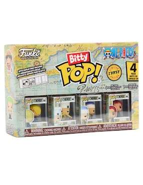Set Funko Bitty POP! One Piece Sanji, Zeff, Krieg y Shanks