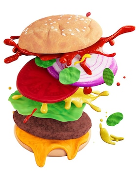 Set Masa slime life cheeseburger Step 2