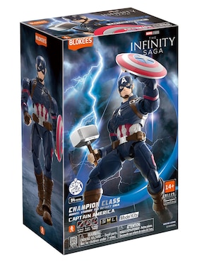 Figura coleccionable articulada Marvel Capitán América Blokees