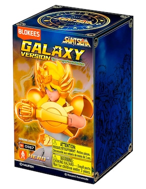 Figura coleccionable articulada Los Caballeros del Zodiaco Hyoga de Cisne Golden Bronze Blokees