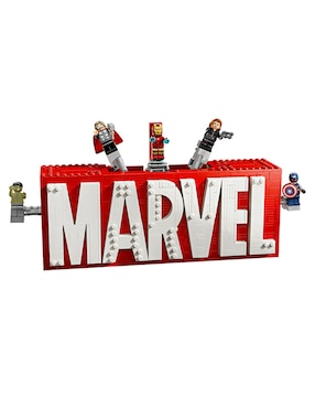 Lego Infinity Saga Logotipo MARVEL y Minifiguras 76313