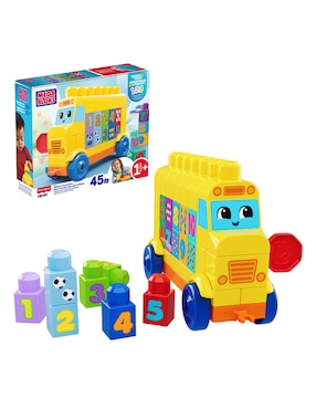 Set construcción Mega Bloks Autobús Arma y Cuenta JKG34 Fisher Price