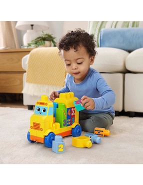 Set construcción Mega Bloks Autobús Arma y Cuenta JKG34 Fisher Price