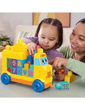 Set construcción Mega Bloks Autobús Arma y Cuenta JKG34 Fisher Price