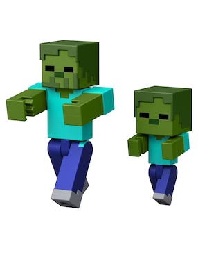 Set figuras acción articuladas Zombie Minecraft