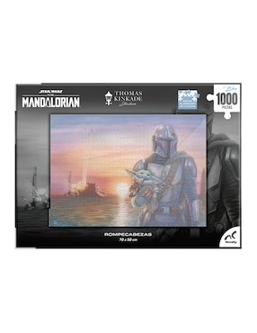 Rompecabezas Star Wars Premium Mandalorian Thomas Kinkade Novelty 1000 piezas