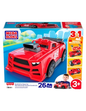 Juguete armable Mega Bloks Set de construcción Build & Go Race Car JKG35