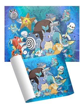 Rompecabezas cilindro pokémon de agua novelty 100 piezas