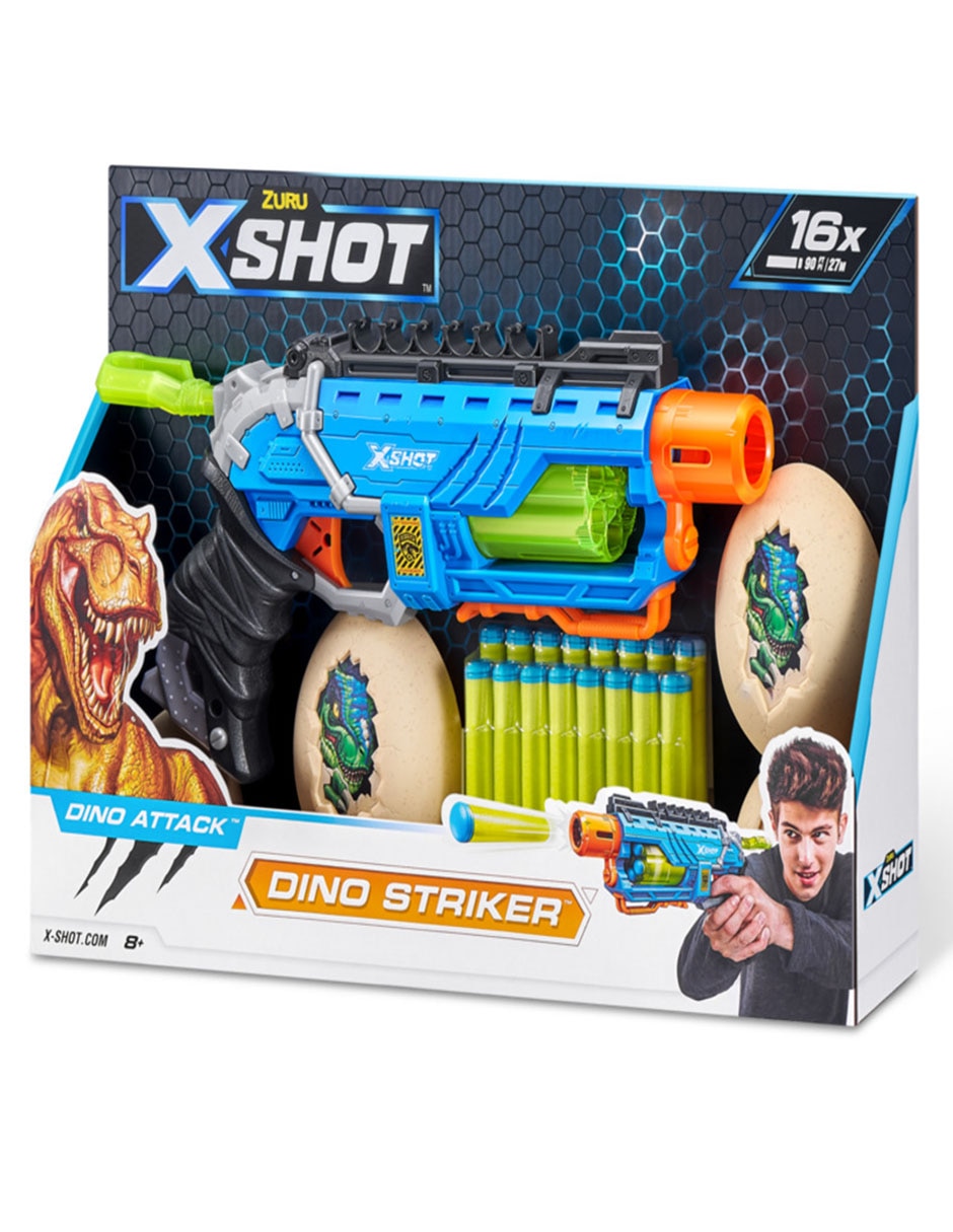 Pistola de dardos X-Shot Dino striker con 16 dardos 3