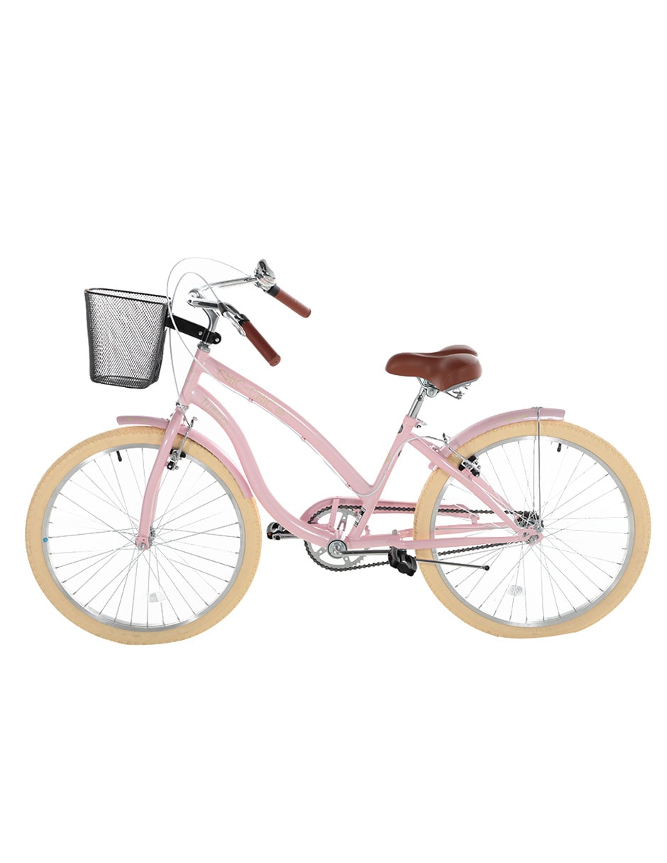 Ciclometa Detalles Bicicleta R 24 Urbana para Mujer Chic Chic Retro 1  Velocidad rosa Turbo