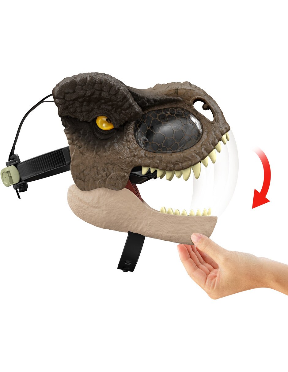 Máscara Jurassic World Mattel con movimiento
