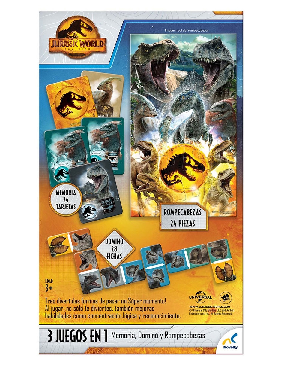 3 juegos en 1 Jurassic World 2