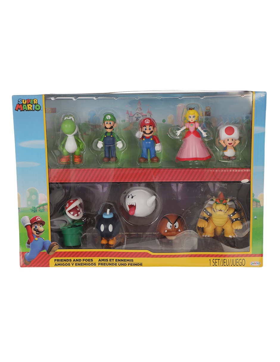 Set figuras Amigos y Enemigos Nintendo articulado Super Mario Bros