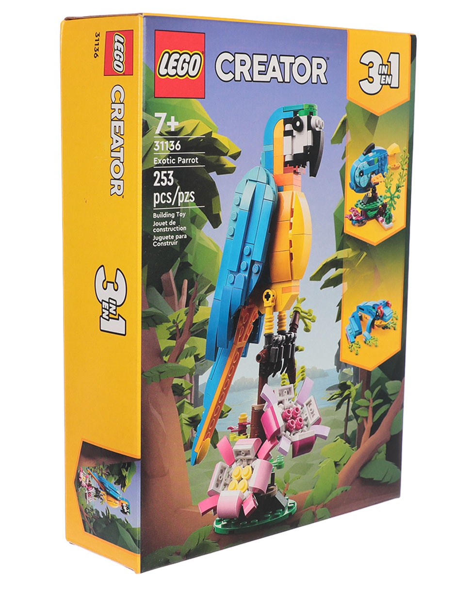 Figura armable 3 en 1 Creator Loro Exótico con 253 piezas 2