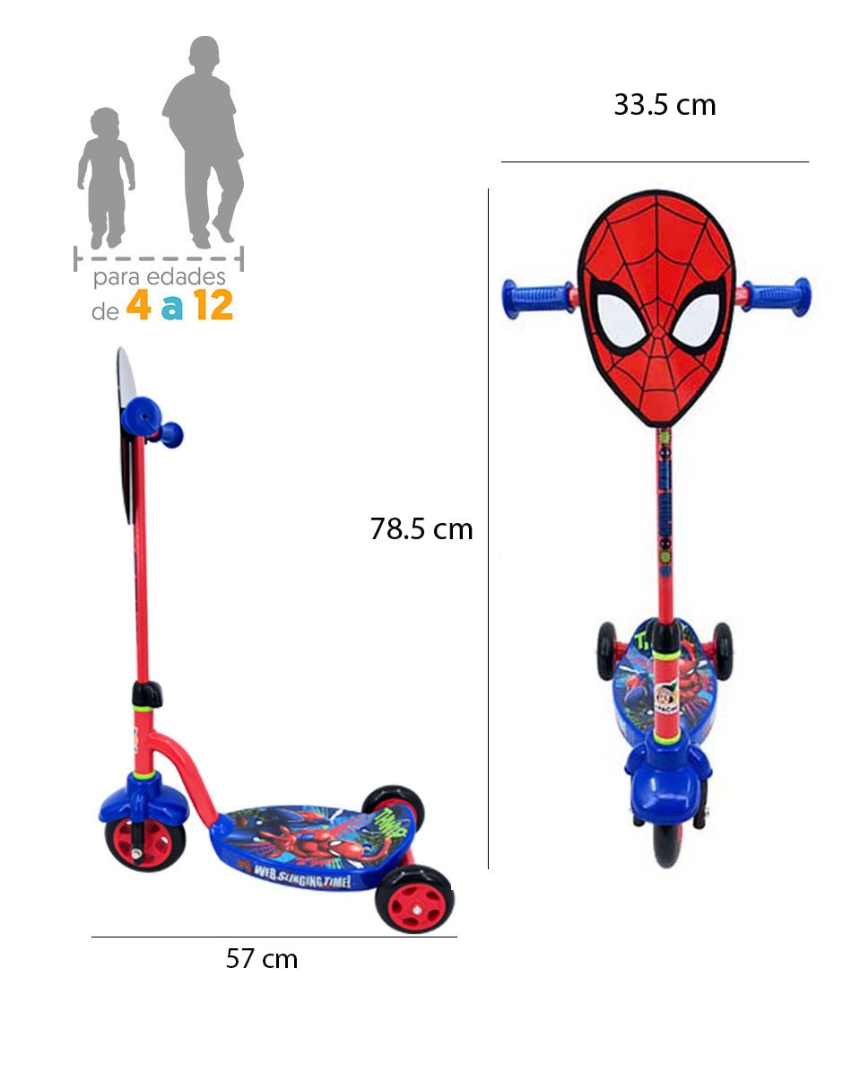 Tri-scoter manual Spider-Man para niño 4