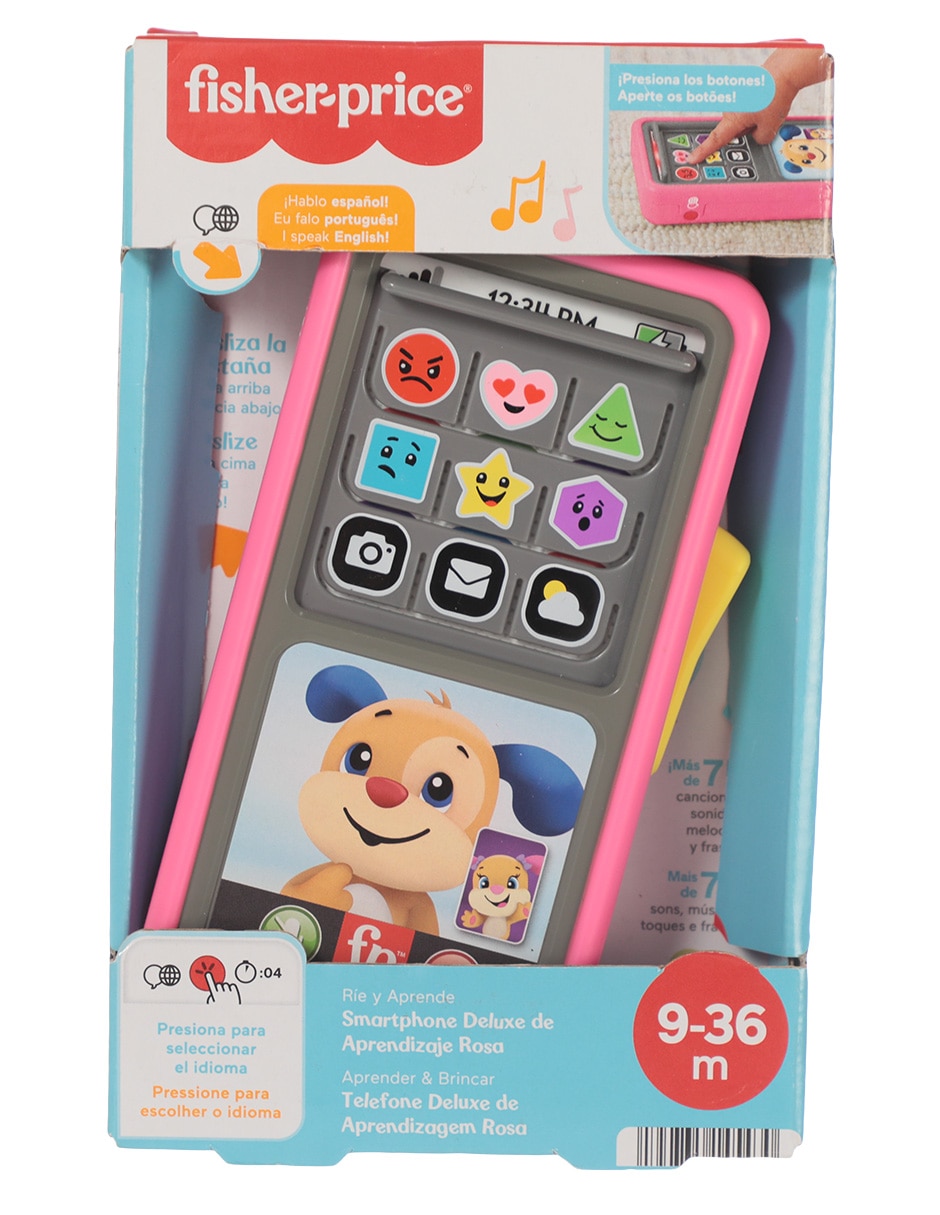 Smartphone Deluxe de Aprendizaje Rosa Fisher-Price didáctico para bebé niña
