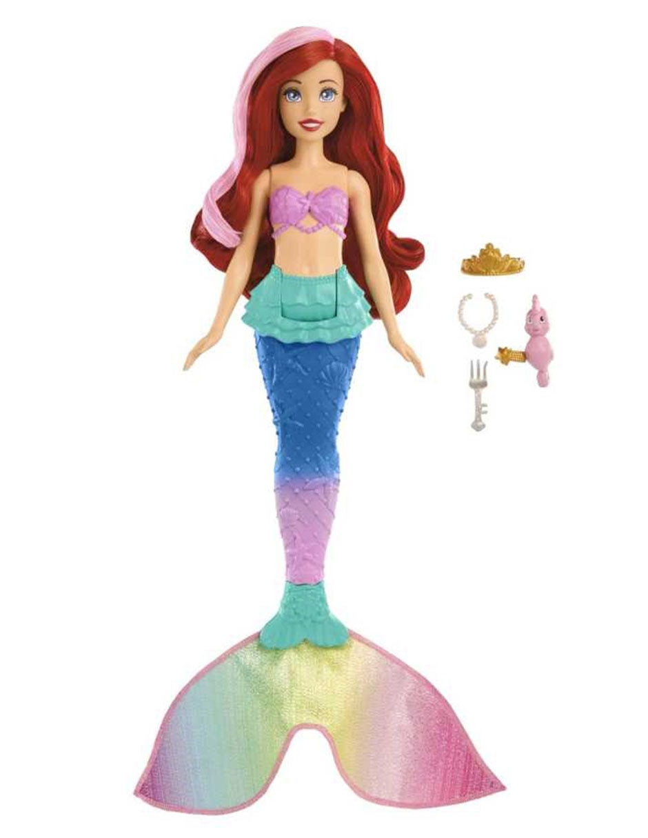 Fashion doll Princesas Ariel Diversión Nadando