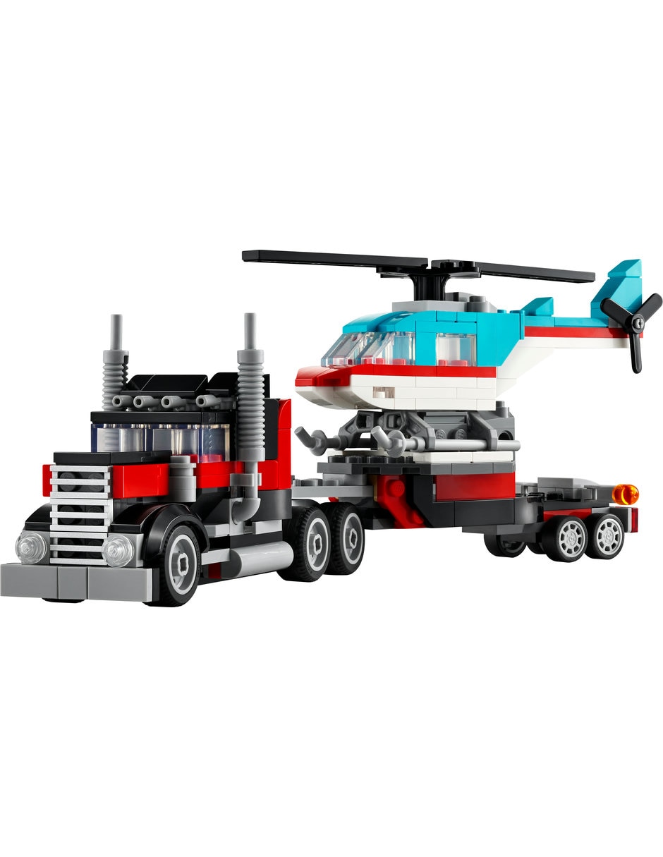 Creator Camión plataforma con helicóptero 31146 3