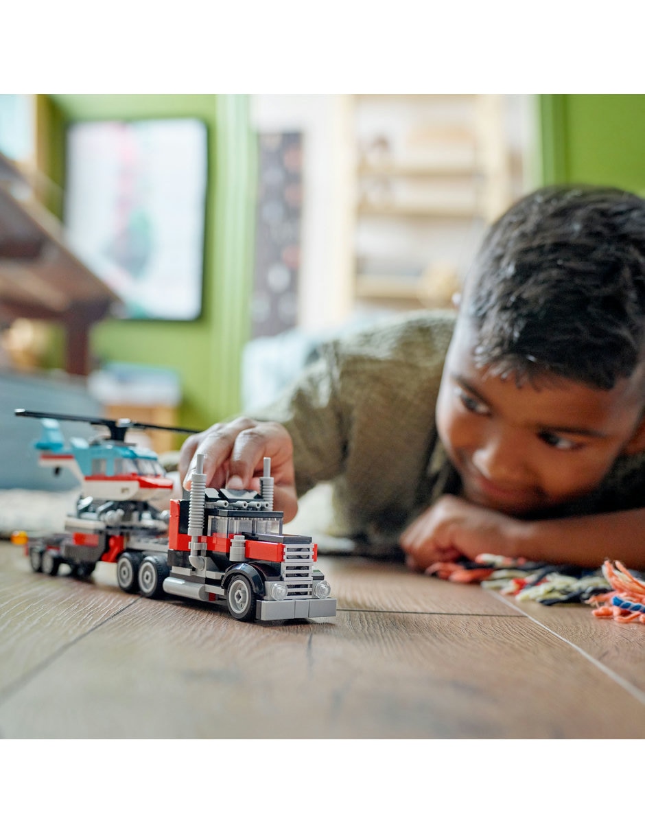 Creator Camión plataforma con helicóptero 31146 5