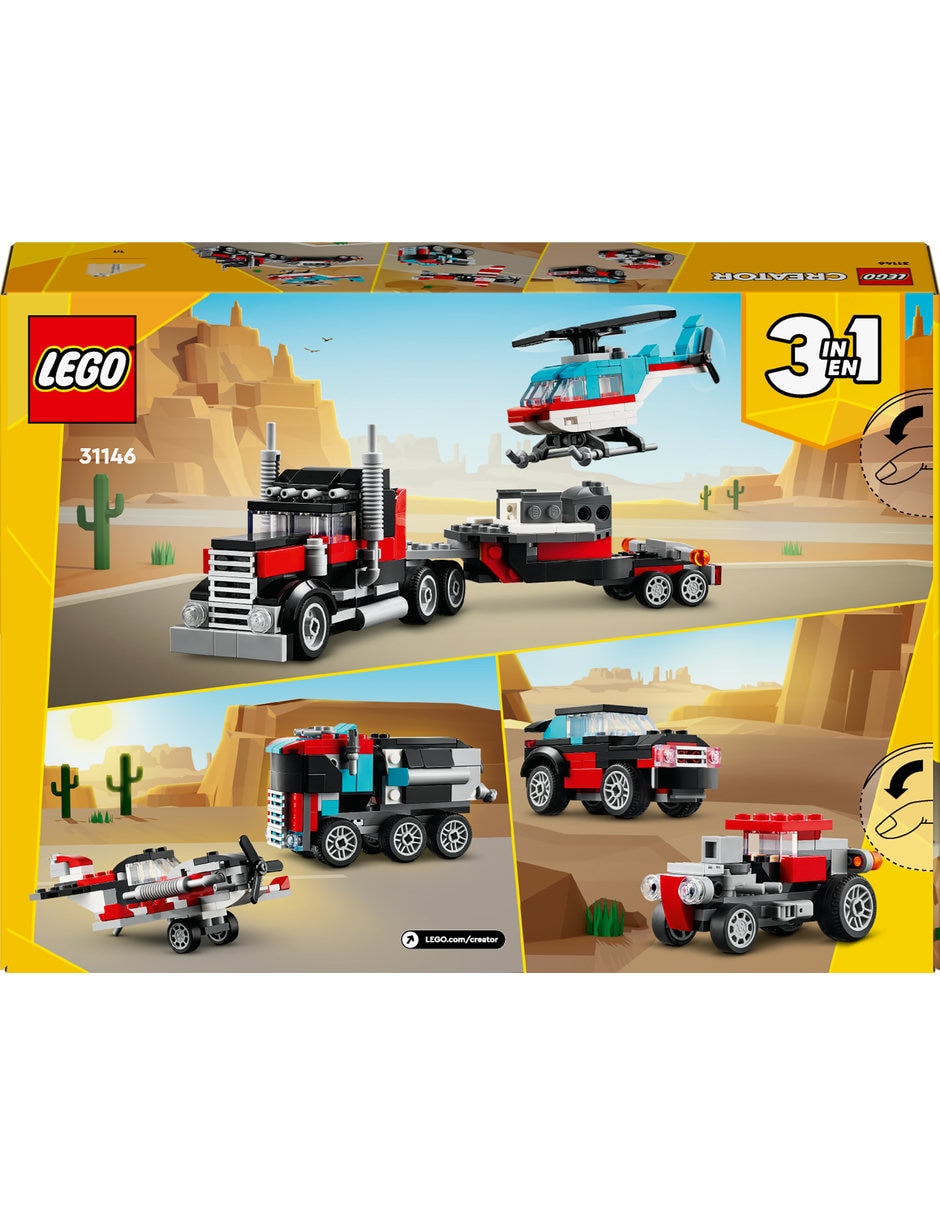 Creator Camión plataforma con helicóptero 31146 9