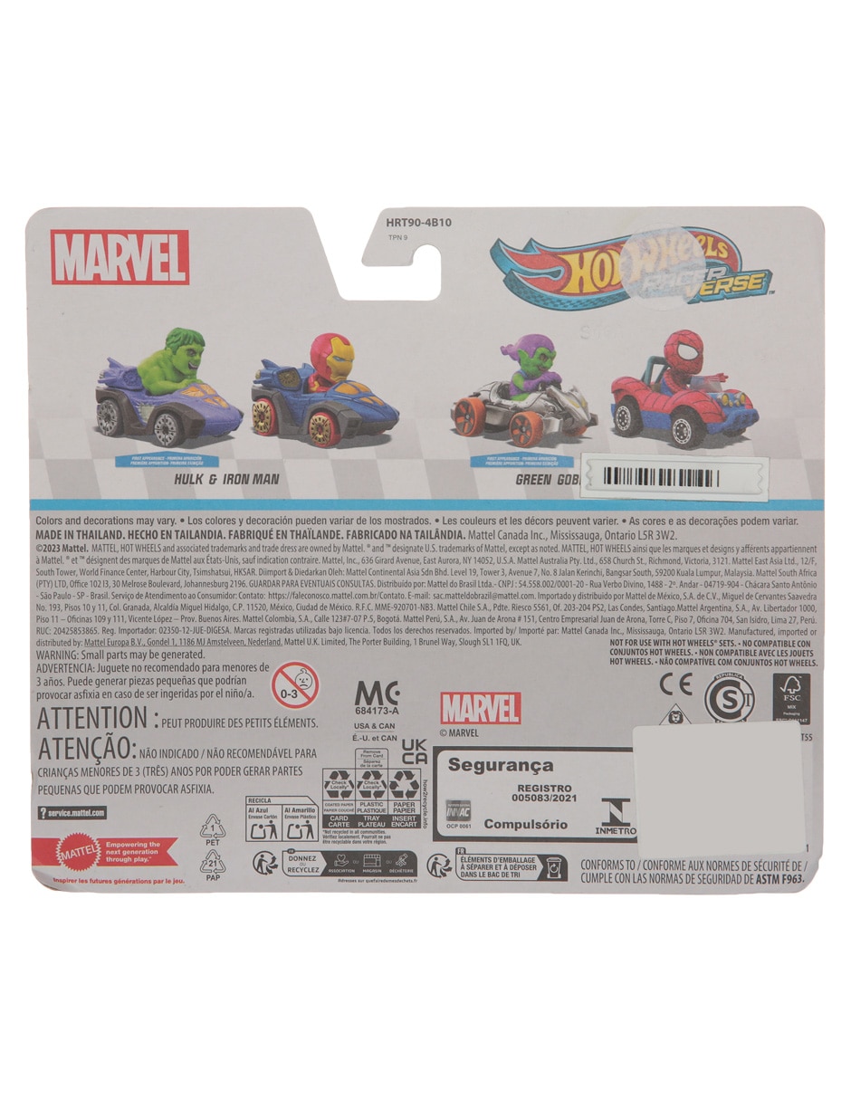 Set de vehículos Marvel 4
